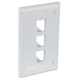 Panduit CFPL3WHY | Faceplate, 3 Port, Single Gang, Classic, White