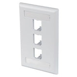 Panduit CFPL3WHY | Faceplate, 3 Port, Single Gang, Classic, White