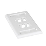 Panduit CFPL4WHY | Faceplate, 4 Port, Single Gang, Classic, White