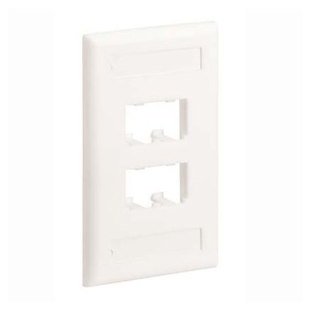 Panduit CFPL4WHY | Faceplate, 4 Port, Single Gang, Classic, White