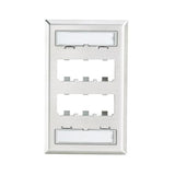 Panduit CFPL6SY | Faceplate, 6 Port, Single Gang, Classic, Stainless Steel
