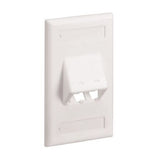 Panduit CFPSL2IWY | Faceplate, 2 Port, Classic, Sloped, Off White