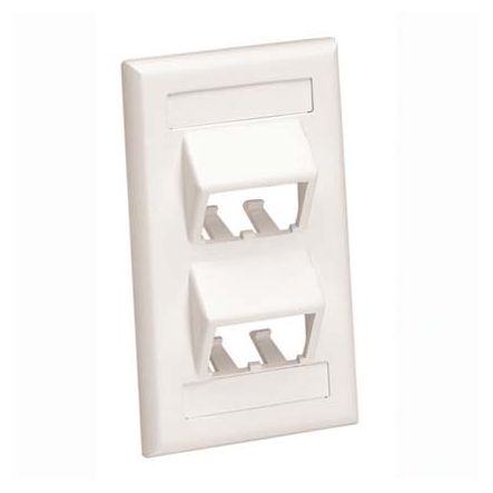 Panduit CFPSL4IWY | Faceplate, 4 Port, Classic, Sloped, Off White, RoHS Compliant