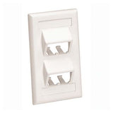 Panduit CFPSL4IWY | Faceplate, 4 Port, Classic, Sloped, Off White, RoHS Compliant