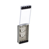 Panduit CFPWR4CIG Faceplate, 4 Port, Water Resistant, Industrial, International Gray Base, Clear Cover