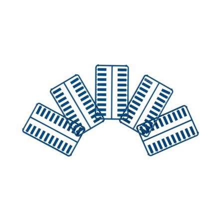 Panduit CIDBU-C | Plastic Snap-In Port Identifier, Mini-Com, Data Icon, Blue, Pack of 100