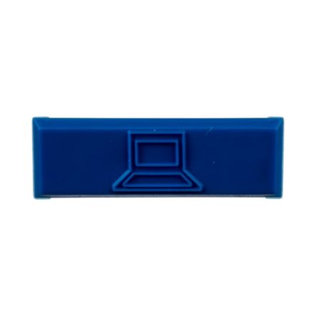 Panduit CIDBU-C | Plastic Snap-In Port Identifier, Mini-Com, Data Icon, Blue, Pack of 100
