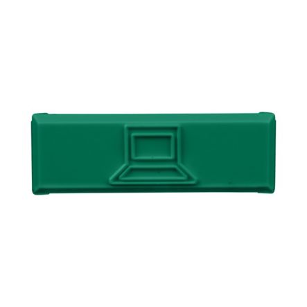 Panduit CIDGR-C | Plastic Snap-In Port Identifier, Mini-Com, Data Icon, Green, Pack of 100
