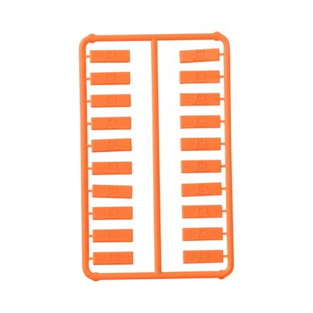 Panduit CIDOR-C | Plastic Snap-In Port Identifier, Mini-Com, Data Icon, Orange, Pack of 100