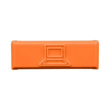 Panduit CIDOR-C | Plastic Snap-In Port Identifier, Mini-Com, Data Icon, Orange, Pack of 100