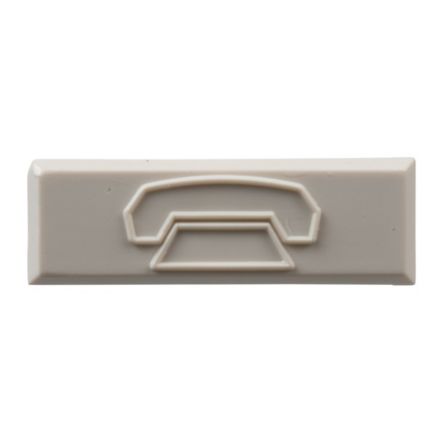 Panduit CIPIW-C | Plastic Snap-In Port Identifier, Mini-Com, Phone Icon, Off White, Pack of 100