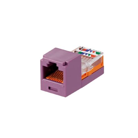 Panduit CJ588VLY | Mini-Com Module, Category 5e, UTP, 8-Position 8-Wire, Universal Wiring, Violet, Leadframe Style