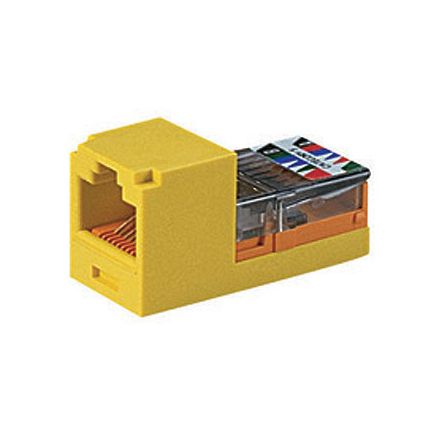 Panduit CJ588YLY | Mini-Com Module, Category 5e, UTP, 8-Position 8-Wire, Universal Wiring, Yellow, Leadframe Style