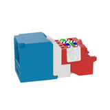 Panduit CJ5E88TBU | Mini-Com Module, Category 5e, UTP, 8-Position 8-Wire, T568B, Blue, T Style