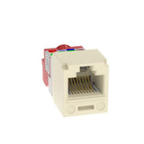Panduit CJ5E88TEI | Mini-Com Module, Category 5e, UTP, 8-Position 8-Wire, Universal Wiring, Electric Ivory, T Style