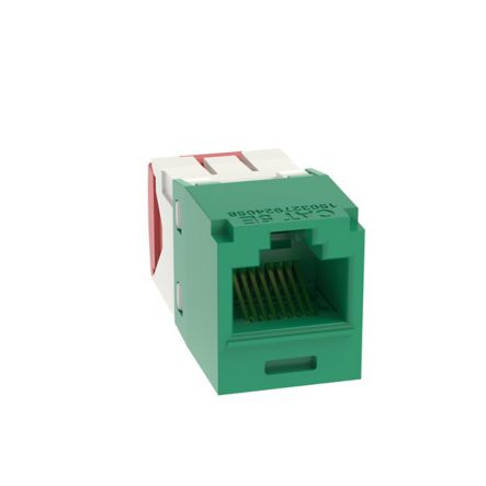 Panduit CJ5E88TGGR | Mini-Com Module, Category 5e, UTP, 8-Position 8-Wire, Universal Wiring, Green, TG Style