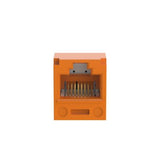 Panduit CJ5E88TOR | Mini-Com Module, Category 5e, UTP, 8-Position 8-Wire, Universal Wiring, Orange, T Style