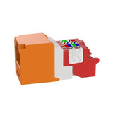 Panduit CJ5E88TOR | Mini-Com Module, Category 5e, UTP, 8-Position 8-Wire, Universal Wiring, Orange, T Style