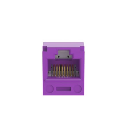 Panduit CJ5E88TVL | Mini-Com Module, Category 5e, UTP, 8-Position 8-Wire, Universal Wiring, Violet, T Style