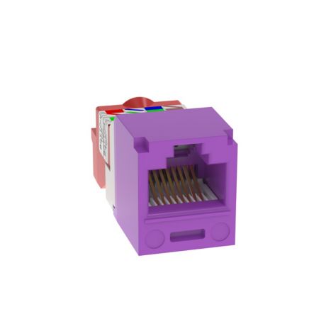 Panduit CJ5E88TVL | Mini-Com Module, Category 5e, UTP, 8-Position 8-Wire, Universal Wiring, Violet, T Style