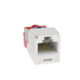 Panduit CJ5E88TWH | Mini-Com Module, Category 5e, UTP, 8-Position 8-Wire, Universal Wiring, White, T Style