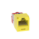 Panduit CJ5E88TYL | Mini-Com Module, Category 5e, UTP, 8-Position 8-Wire, Universal Wiring, Yellow, T Style