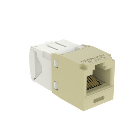 Panduit CJ688TGEI | Mini-Com Module, Category 6, UTP, 8-Position 8-Wire, Universal Wiring, Electric Ivory, TG Style