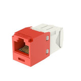 Panduit CJ688TGRD | Mini-Com Module, Category 6, UTP, 8-Position 8-Wire, Universal Wiring, Red, TG Style