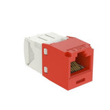 Panduit CJ688TGRD | Mini-Com Module, Category 6, UTP, 8-Position 8-Wire, Universal Wiring, Red, TG Style