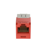 Panduit CJ688TGRD | Mini-Com Module, Category 6, UTP, 8-Position 8-Wire, Universal Wiring, Red, TG Style