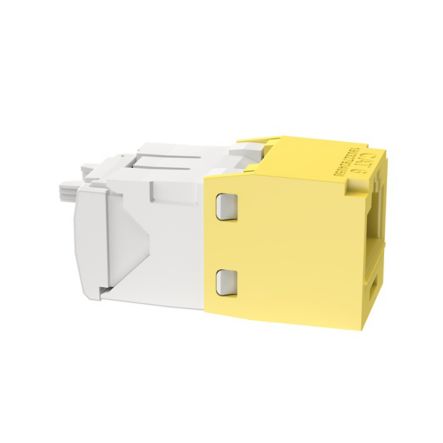 Panduit CJ688TGYL | Mini-Com Module, Category 6, UTP, 8-Position 8-Wire, Universal Wiring, Yellow, TG Style