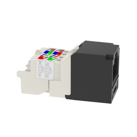 Panduit CJ688TPBL | Mini-Com Module, Category 6, UTP, 8-Position 8-Wire, Universal Wiring, Black, TP Style