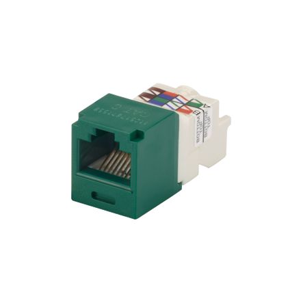 Panduit CJ688TPGR | Mini-Com Module, Category 6, UTP, 8-Position 8-Wire, Universal Wiring, Green, TP Style