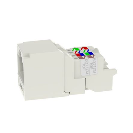 Panduit CJ688TPIW | Mini-Com Module, Category 6, UTP, 8-Position 8-Wire, Universal Wiring, Off White, TP Style