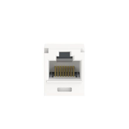 Panduit CJ6X88TGAW Mini-Com Jack Module, Category 6A, UTP, 8-Position 8-Wire, Universal Wiring, Arctic White, TG Style