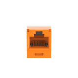 Panduit CJ6X88TGOR Mini-Com Module, Category 6A, UTP, 8-Position 8-Wire, Universal Wiring, Orange, TG Style