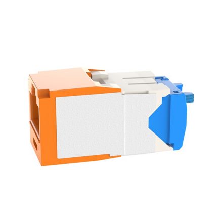 Panduit CJ6X88TGOR Mini-Com Module, Category 6A, UTP, 8-Position 8-Wire, Universal Wiring, Orange, TG Style