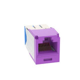 Panduit CJ6X88TGVL | Mini-Com Module, Category 6A, UTP, 8-Position 8-Wire, Universal Wiring, Violet, TG Style