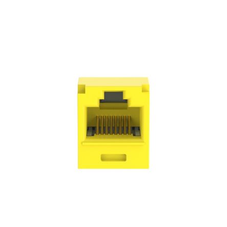Panduit CJ6X88TGYL | Mini-Com Module, Category 6A, UTP, 8-Position 8-Wire, Universal Wiring, Yellow, TG Style