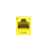 Panduit CJ6X88TGYL | Mini-Com Module, Category 6A, UTP, 8-Position 8-Wire, Universal Wiring, Yellow, TG Style
