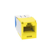 Panduit CJ6X88TGYL | Mini-Com Module, Category 6A, UTP, 8-Position 8-Wire, Universal Wiring, Yellow, TG Style