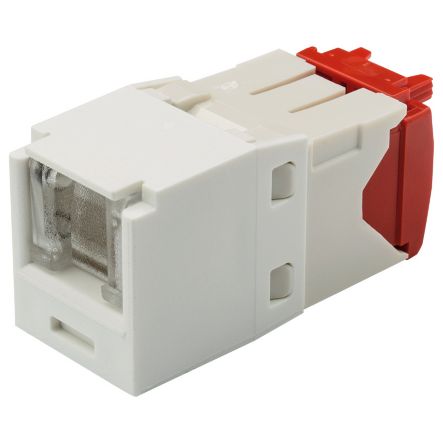 Panduit CJH5E88TGAW | Mini-Com UTP RJ45 Cat 5e Shuttered TG Jack Module, Arctic White