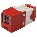 Panduit CJH5E88TGRD | Mini-Com UTP RJ45 Cat 5e Shuttered TG Jack Module, Red
