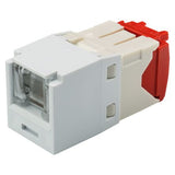 Panduit CJH5E88TGWH | Mini-Com UTP RJ45 Cat 5e Shuttered TG Jack Module, White