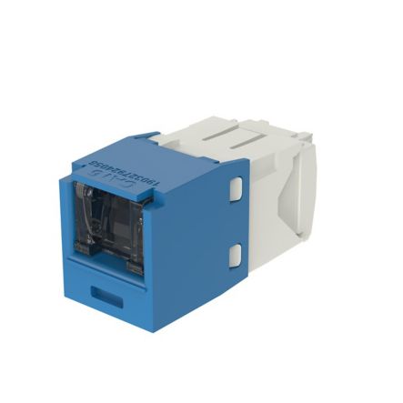 Panduit CJH688TGBU | Category 6 Jack Module, RJ45, 8-Position, 8-Wire Spring Shuttered, Universal, Blue