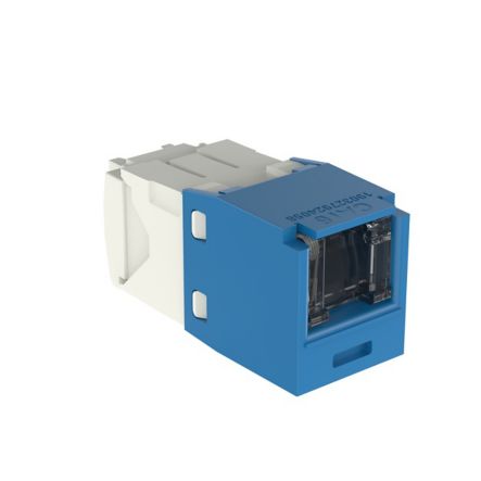 Panduit CJH688TGBU | Category 6 Jack Module, RJ45, 8-Position, 8-Wire Spring Shuttered, Universal, Blue