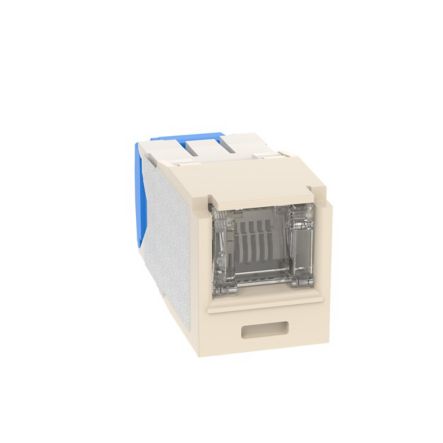 Panduit CJH6X88TGEI | Mini-Com UTP RJ45 Cat 6A Shuttered TG Jack Module, Electric Ivory
