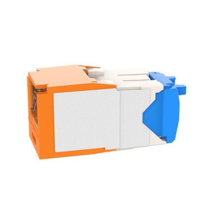 Panduit CJH6X88TGOR | Mini-Com UTP RJ45 Cat 6A Shuttered TG Jack Module, Orange