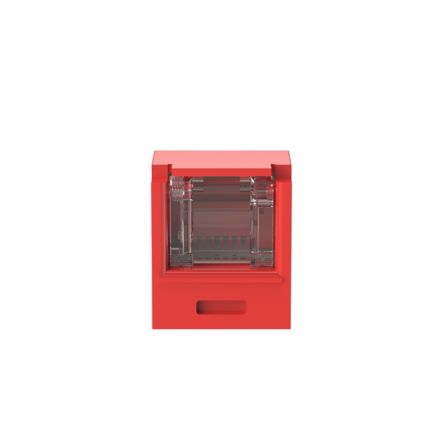Panduit CJH6X88TGRD | Mini-Com UTP RJ45 Cat 6A Shuttered TG Jack Module, Red