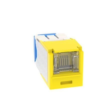 Panduit CJH6X88TGYL | Mini-Com Utp Rj45 Cat 6A Shuttered Tg Jack Module, Yellow